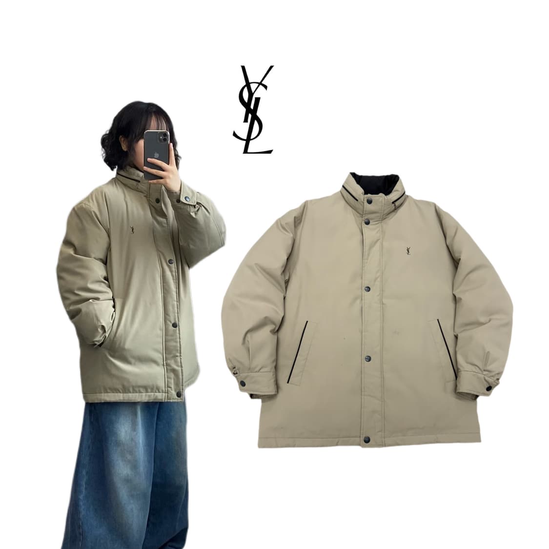 입생로랑 YSL로고 점퍼 자켓 상품이미지1