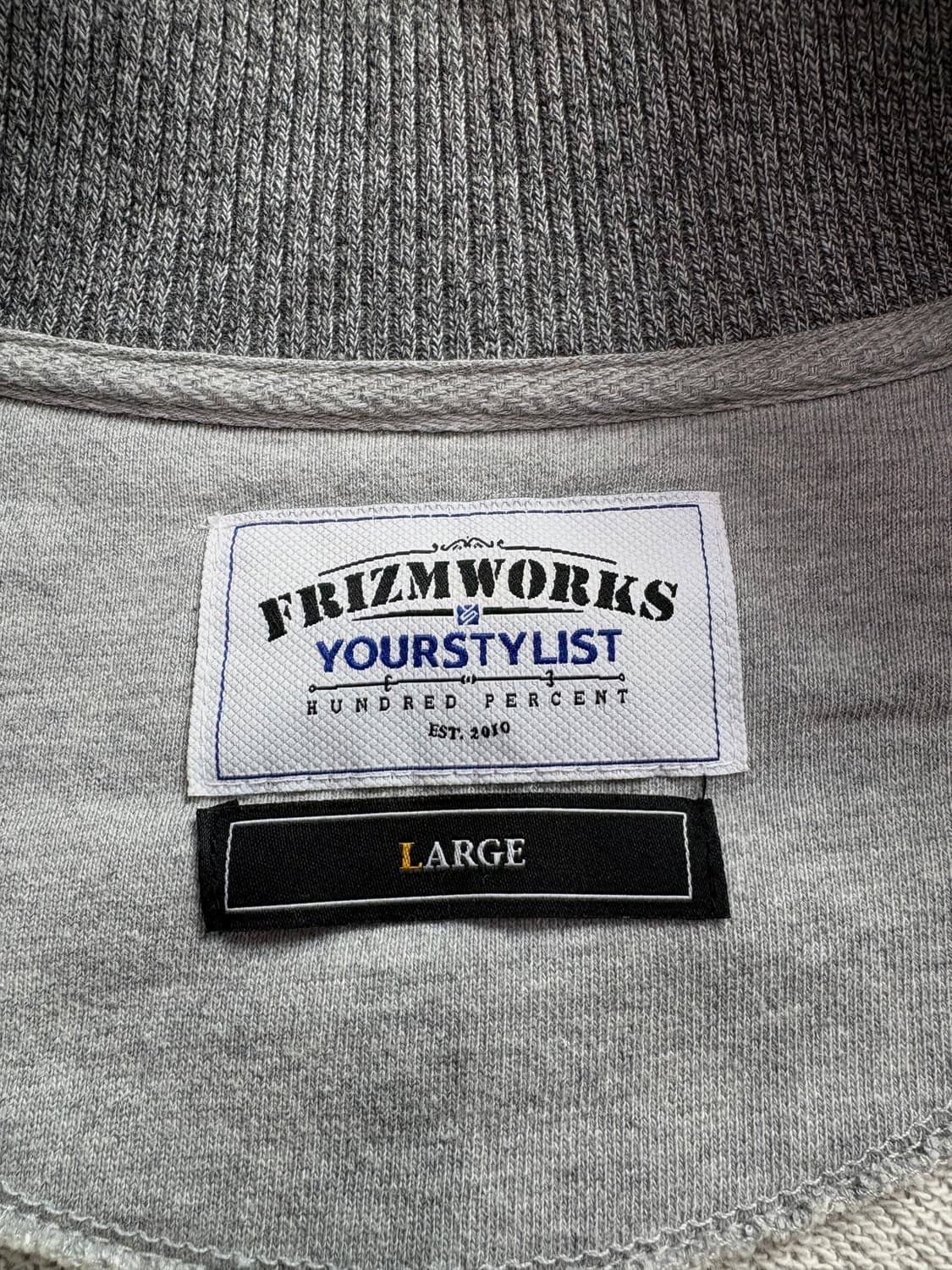 프리즘웍스 해비웨이트 밴딩 디테일 스웻 집업 자켓 3320 상품이미지3