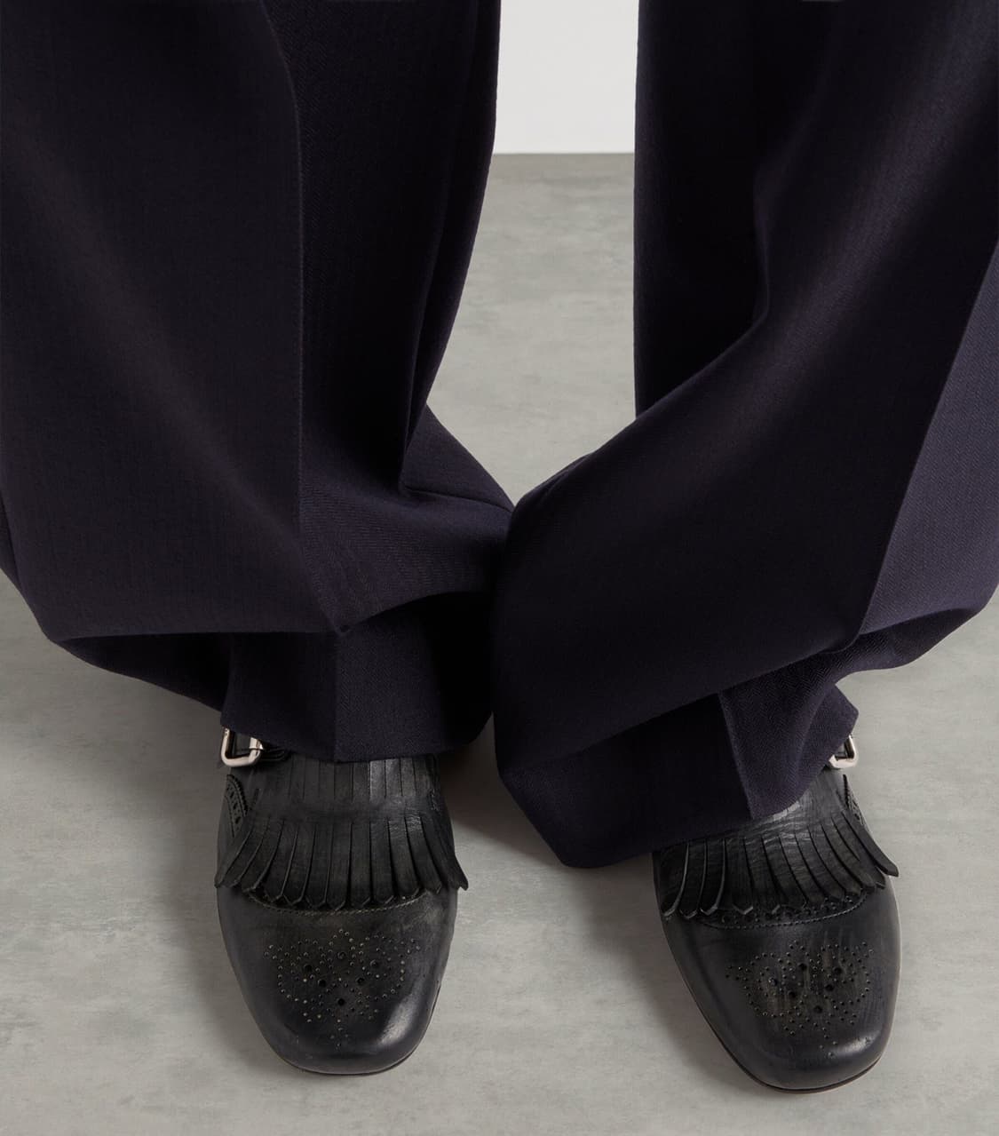 프라다 셔플 프린지 몽크 로퍼 블랙 8사이즈 상품이미지3