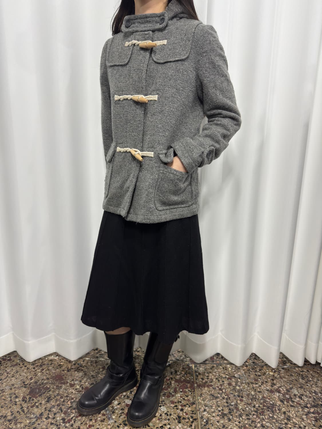 duffle hood wool jacket 상품이미지5