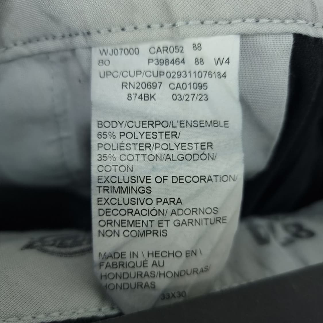 [디키즈] 874 루즈 스트레이트 워크 팬츠 블랙 M19349 상품이미지9