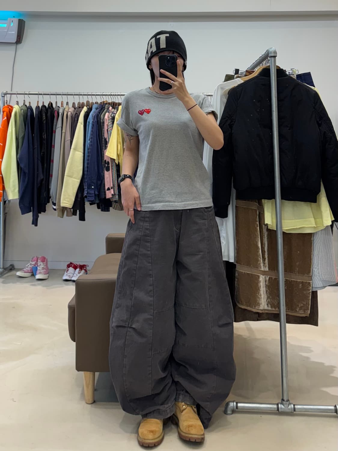 꼼데가르송 플레이 더블 하트 와펜 반팔 상품이미지5