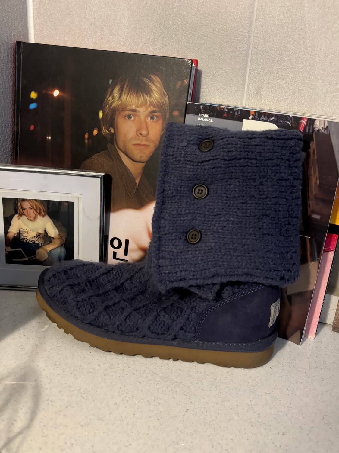 어그 버튼 니트 부츠 상품이미지2