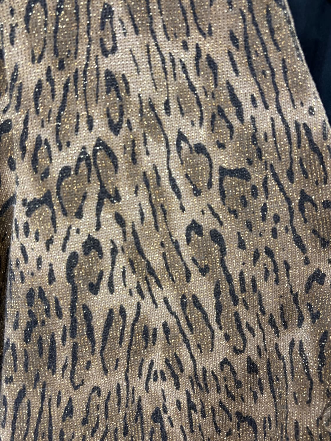 생로랑 15SS 골드 메탈릭 레오파드 가디건 상품이미지4