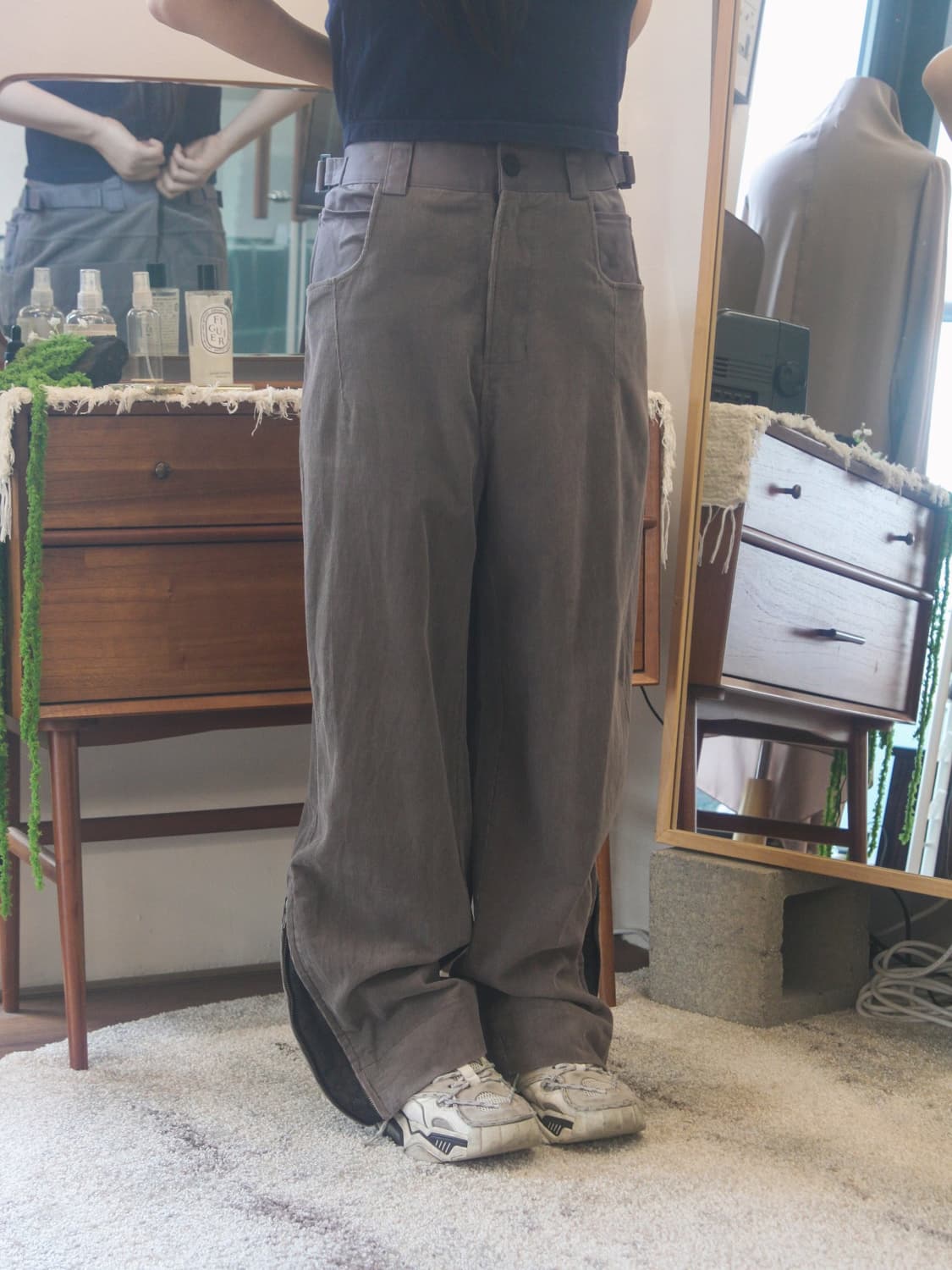 폴리테루 하나비 팬츠 퍼플 그레이 상품이미지9