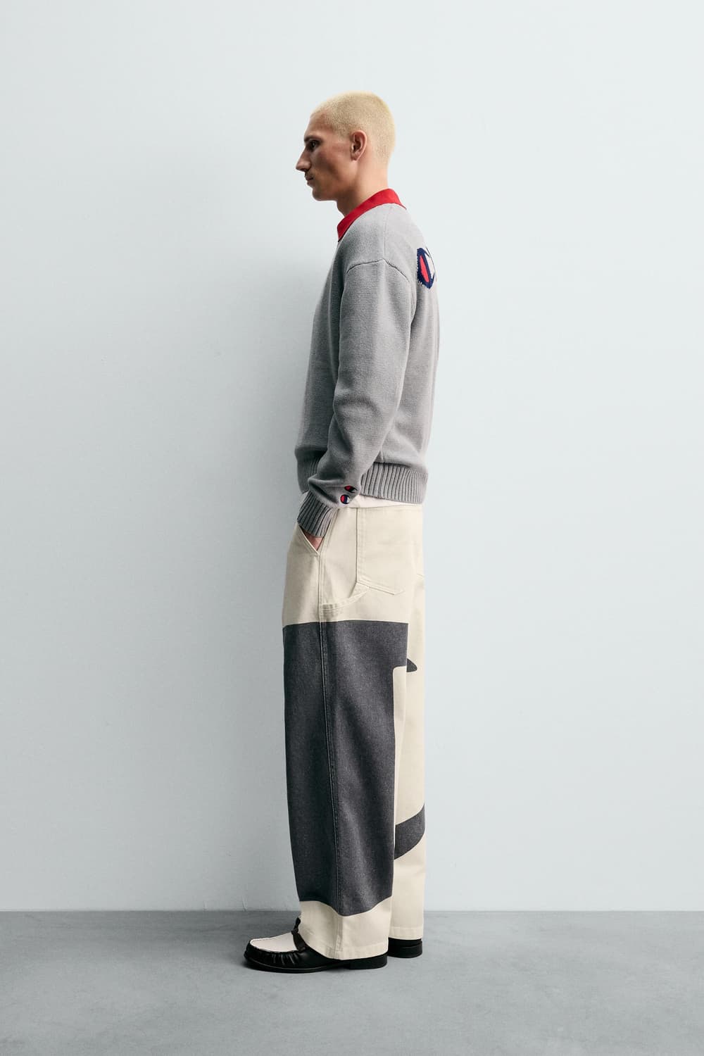 자라 X 챔피온 컨트래스트 로고 팬츠 새상품 상품이미지5