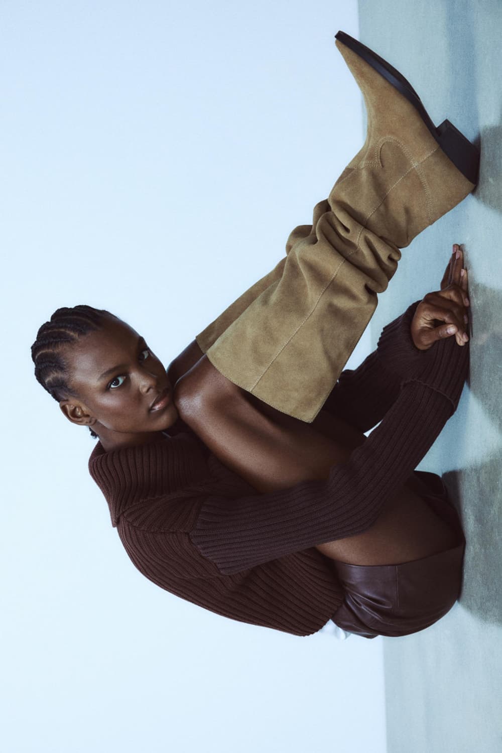 zara 자라 오버사이즈 카우보이 스웨이드 부츠 상품이미지6