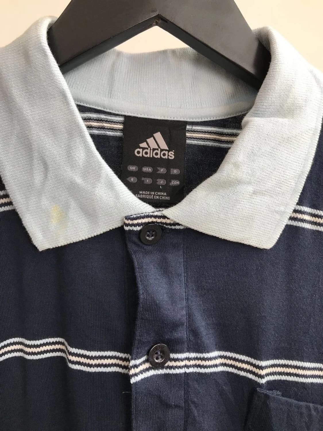 Adidas Navy Stripe Polo Shirt Classic 상품이미지6