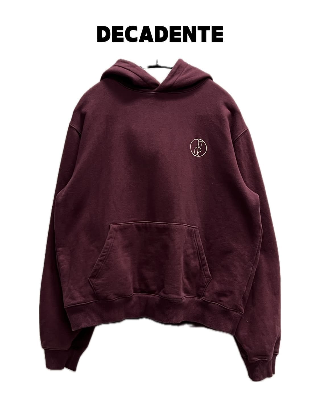 (M) 디케던트 자수로고 후드 티 버건디 상품이미지1