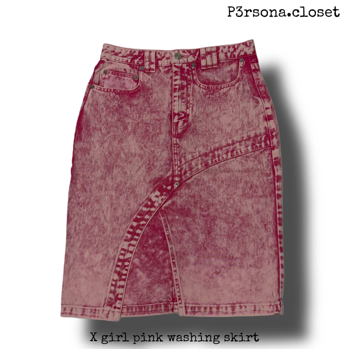 X girl pink washing skirt 상품이미지1