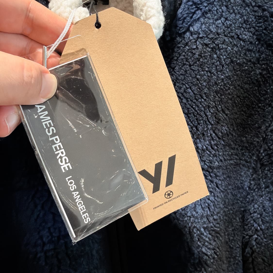 (정품/새상품) 제임스펄스 요세미티 남성 코발트 블랙 체크 쉐르파 자켓 상품이미지3