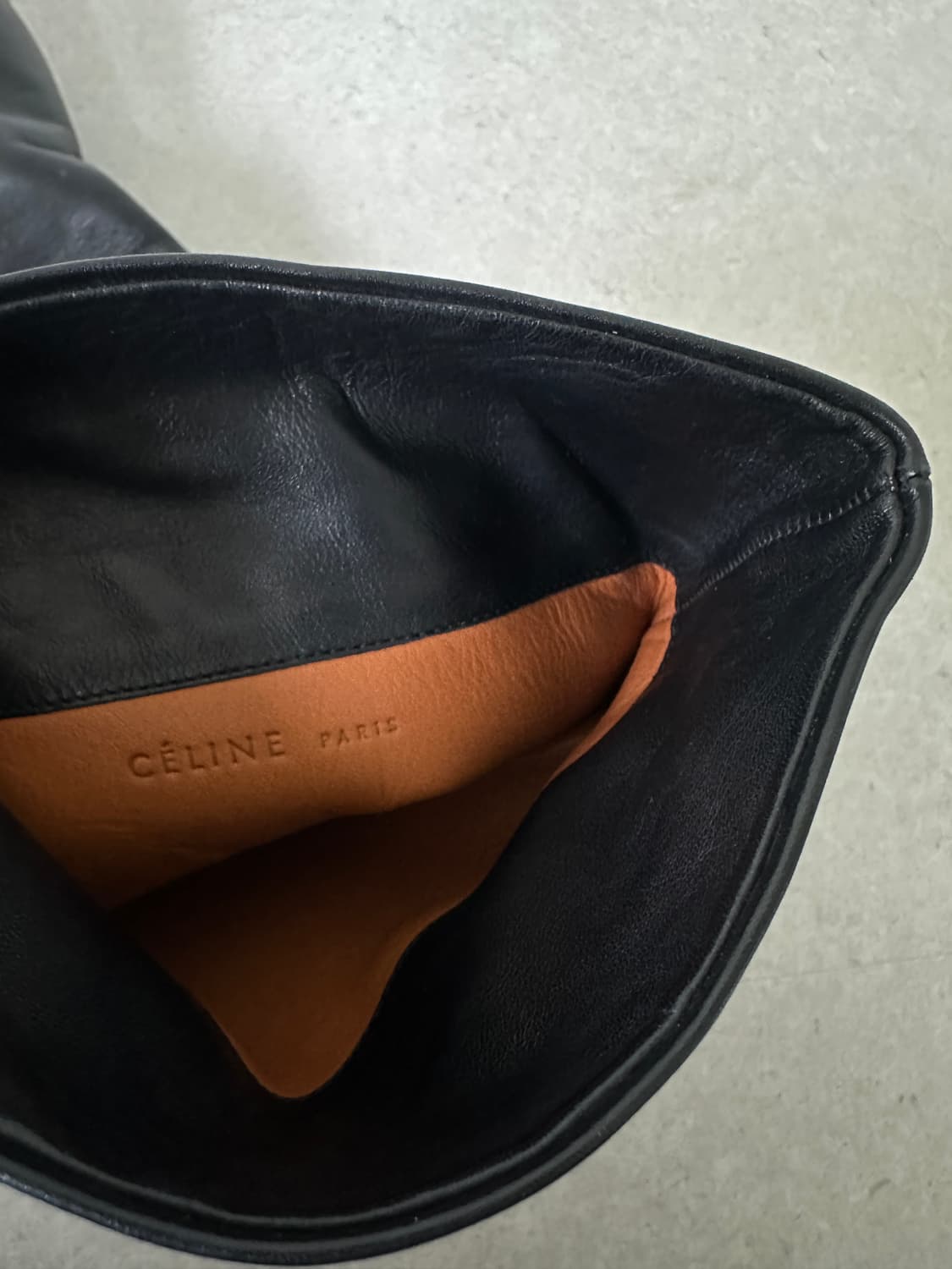 셀린느 2000s 램스킨 레더 블랙 롱부츠 상품이미지6