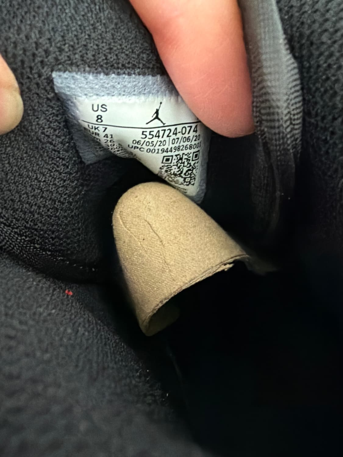 나이키 에어조던1 미드 블랙/짐 레드-화이트 상품이미지3