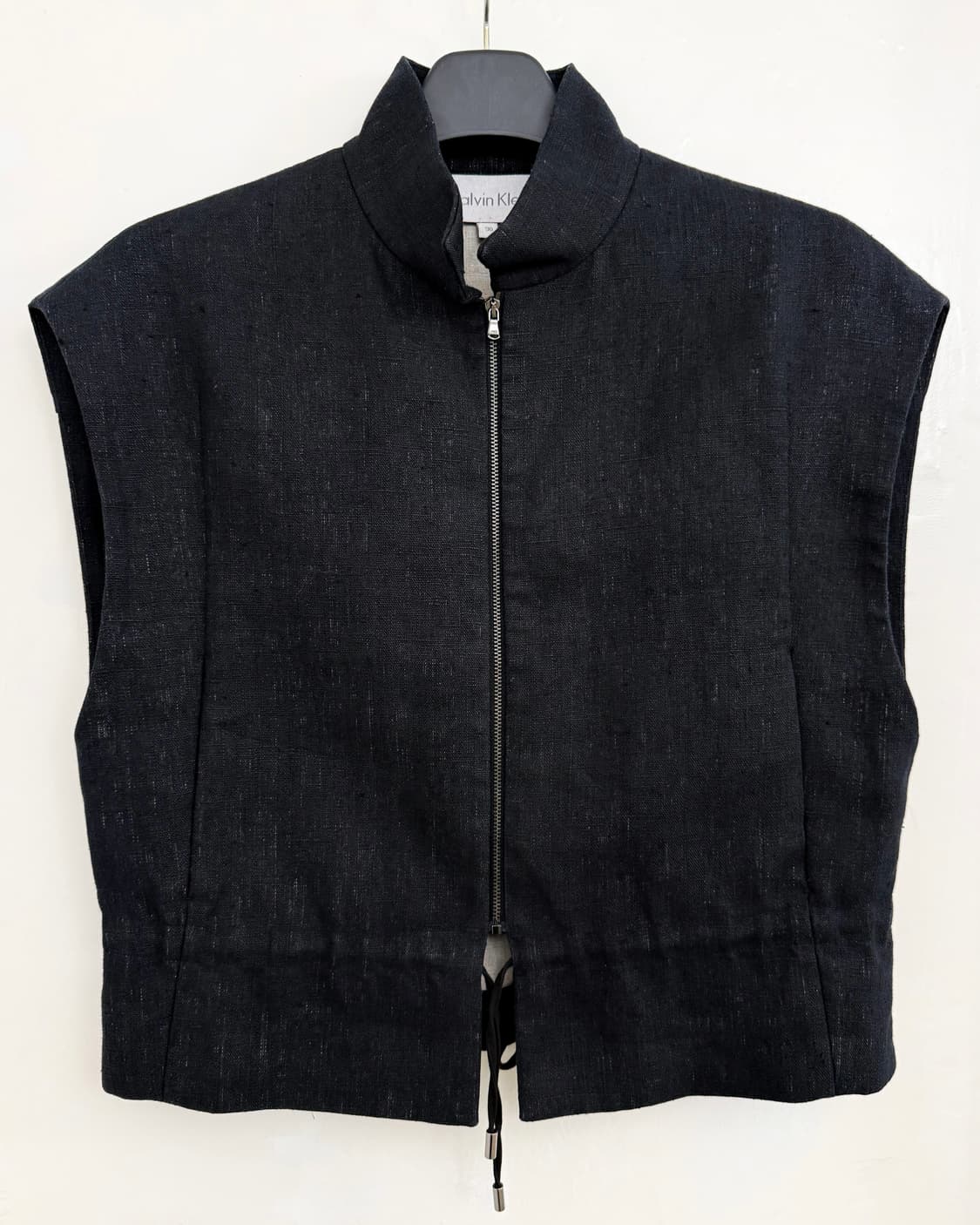 Calvin Klein Sleeveless Zip Linen Jacket 상품이미지1