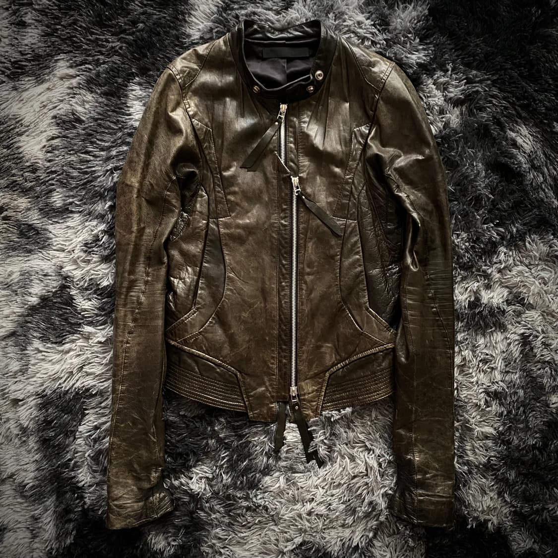 (최종 가격 인하)EKAM Double-Zip Leather Jacket 상품이미지1