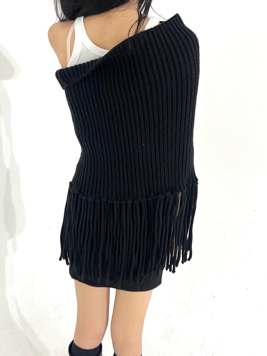 Fringe shawl knit 상품이미지3