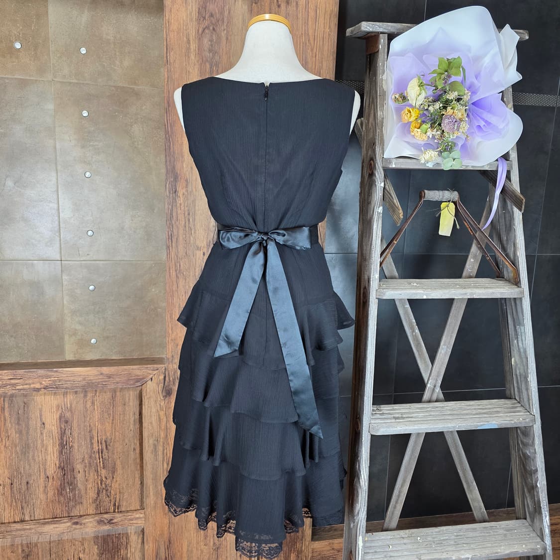 티어드 리본 프릴 원피스 상품이미지5