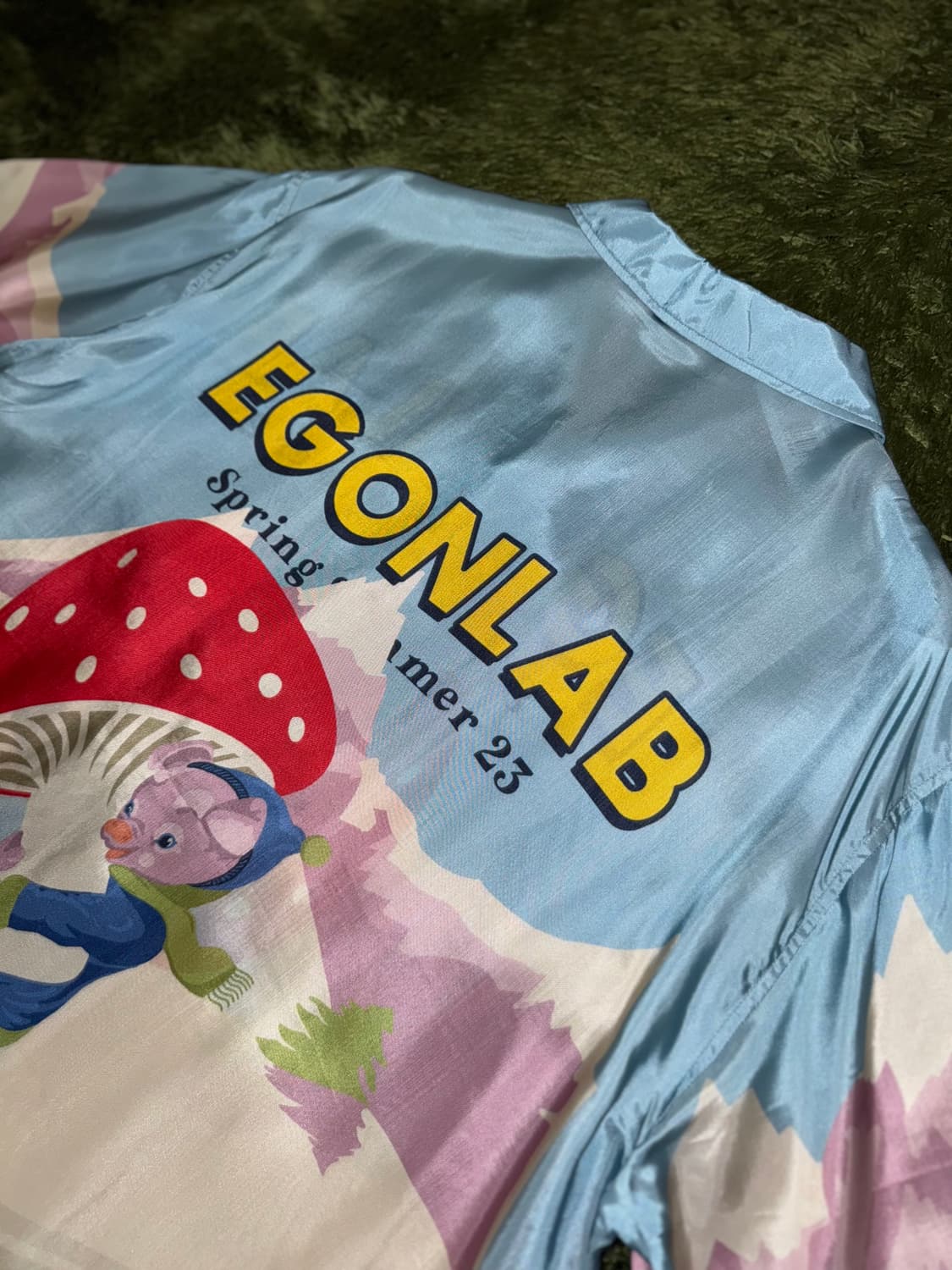 [M] EGON LAB 에곤랩 비스코스 피기 프린트 릴렉스 핏 섬머 셔츠 상품이미지8