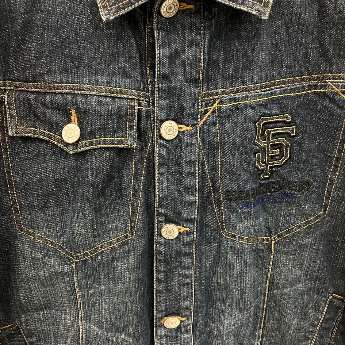MLB 샌프란시스코 자이언츠 빈티지 데님 자켓 105 상품이미지4