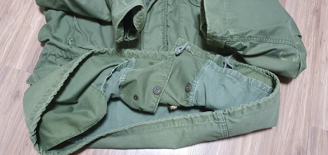 미군 오리지널 m65 필드자켓 3세대 미디움숏 '75년 생산 상품이미지9