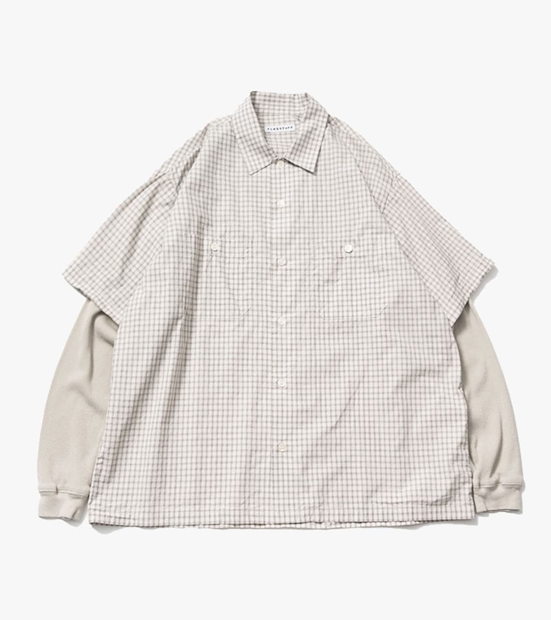 F-LAGSTUF-F - LAYERED CHECK SHIRT 상품이미지1