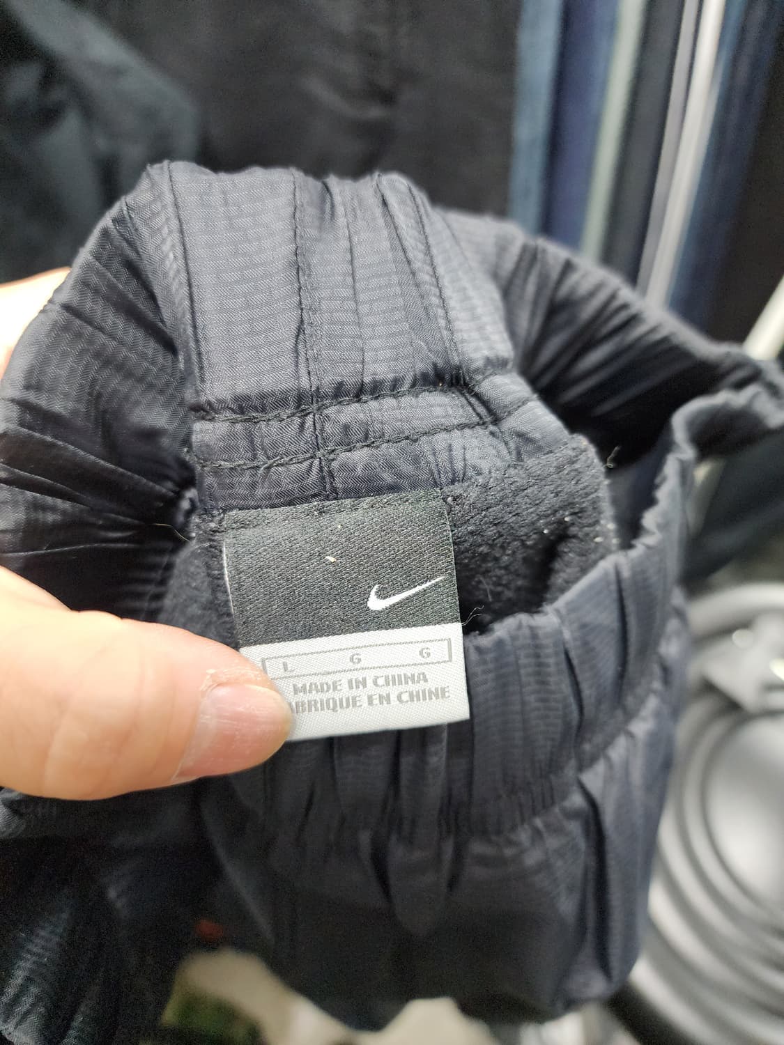 나이키 기모 오레오배색 나일론 츄리닝바지 상품이미지8