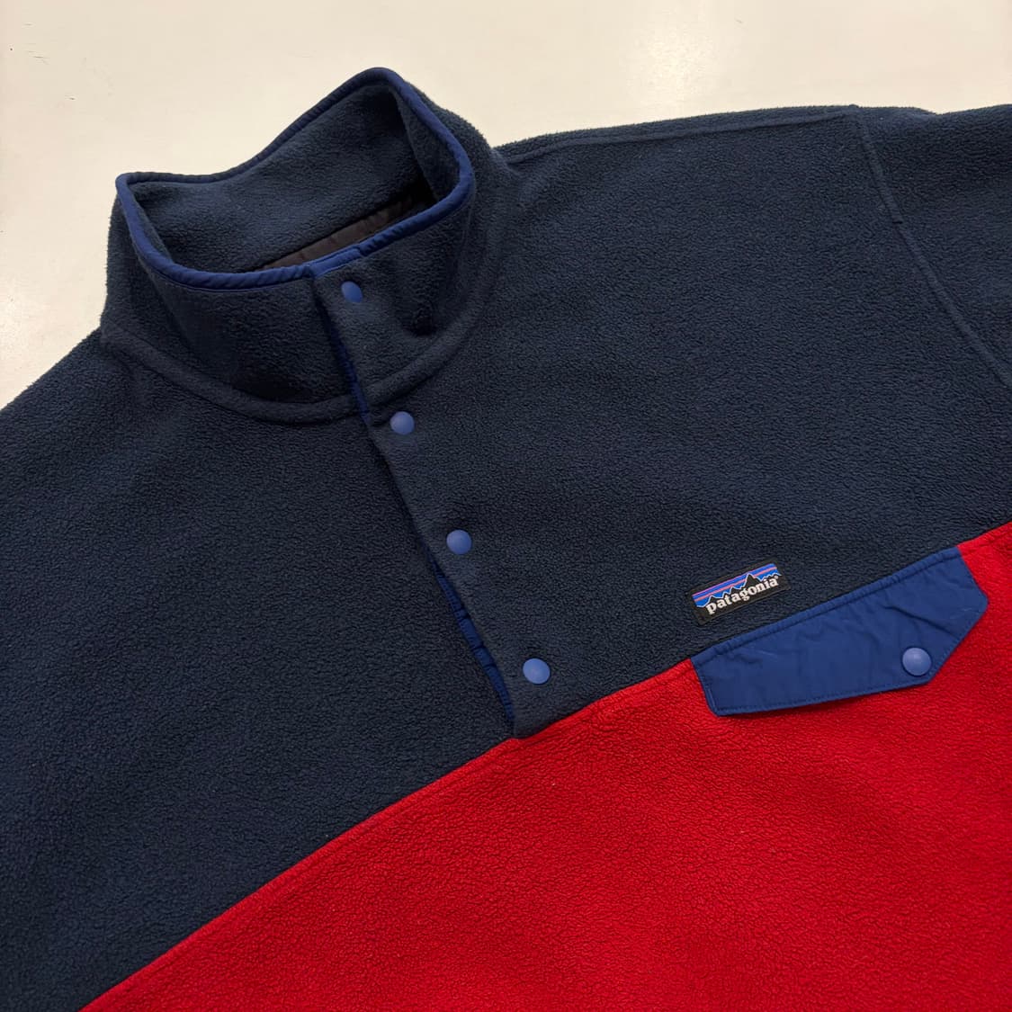 [XL] 파타고니아 신칠라 플리스 풀오버 네이비/레드 후리스 D879 상품이미지3