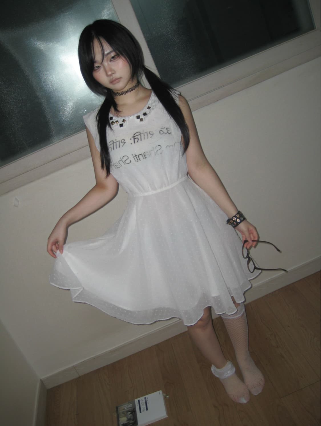 Om Shanti Studded Chiffon Dress 상품이미지2