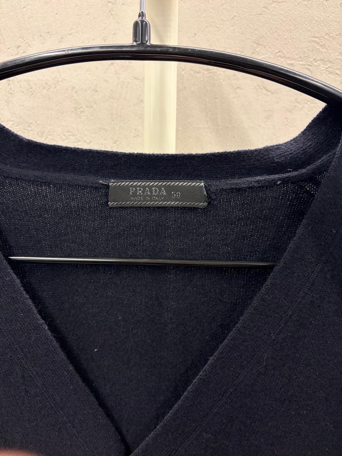 PRADA 블랙 캐시미어100 가디건 50 상품이미지3