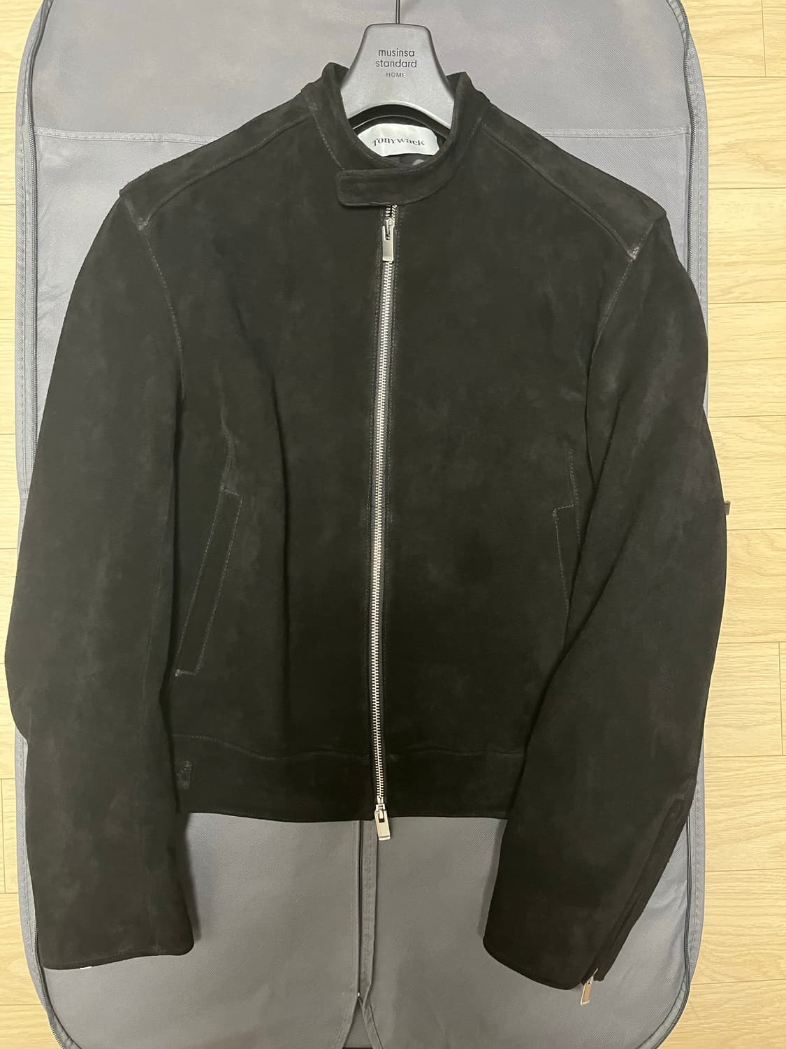 토니웩 스웨이드 레이서 자켓 블랙 M 상품이미지3