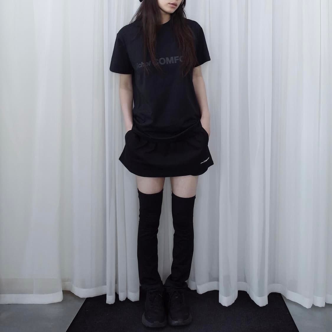 지초이 25-002 MINI SKIRT W/LEG WARMERS 블랙 상품이미지2