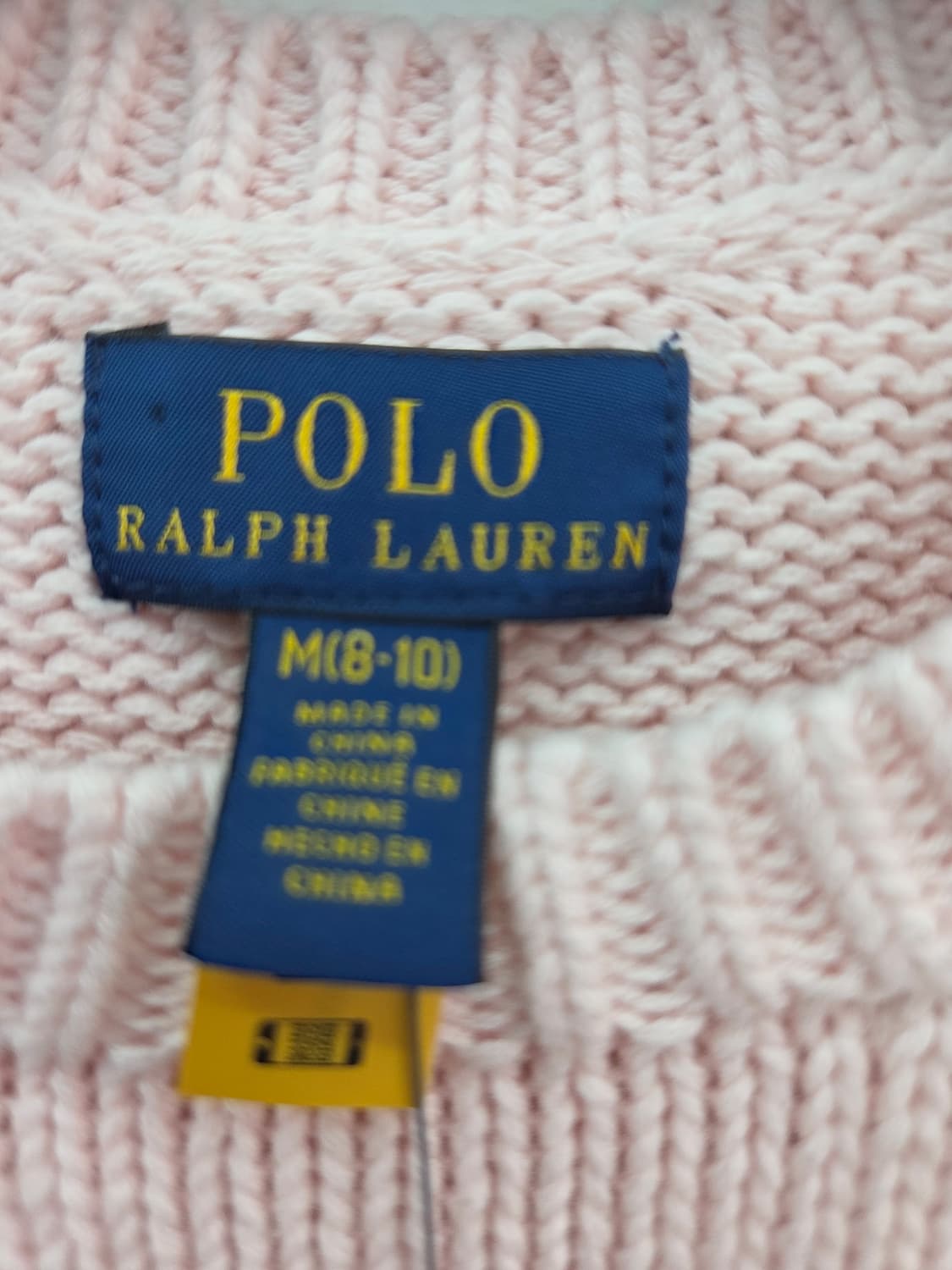 140 8-10Y [새상품]폴로 랄프로렌 키즈 핑크 성조기 니트 상품이미지4