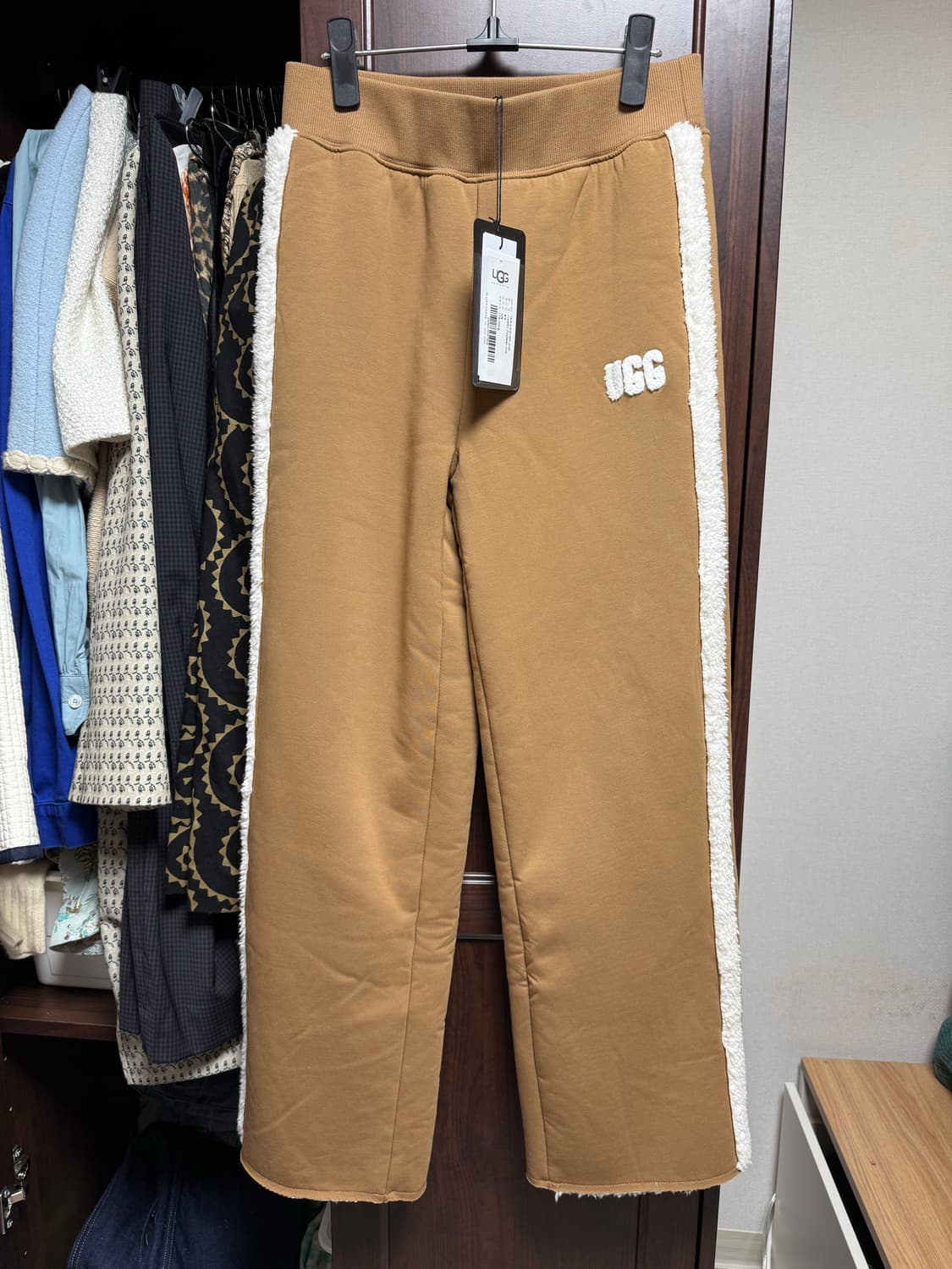 UGG 어그 플리스 양털 팬츠 방한 패딩 스키 겨울 브라운 체스넛 XS 상품이미지4