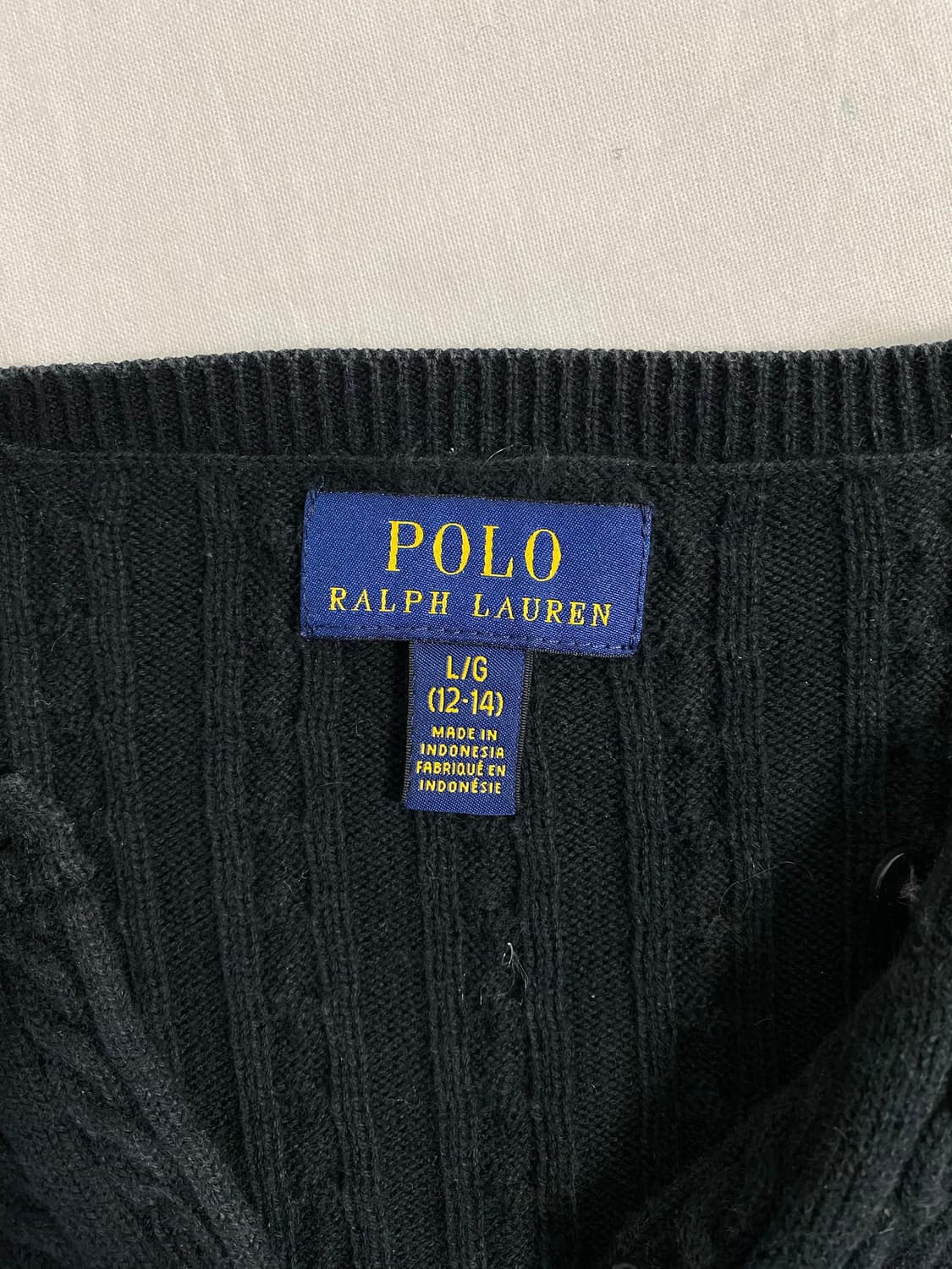 폴로 랄프로렌 케이블 니트 가디건 L(12-14) 상품이미지3