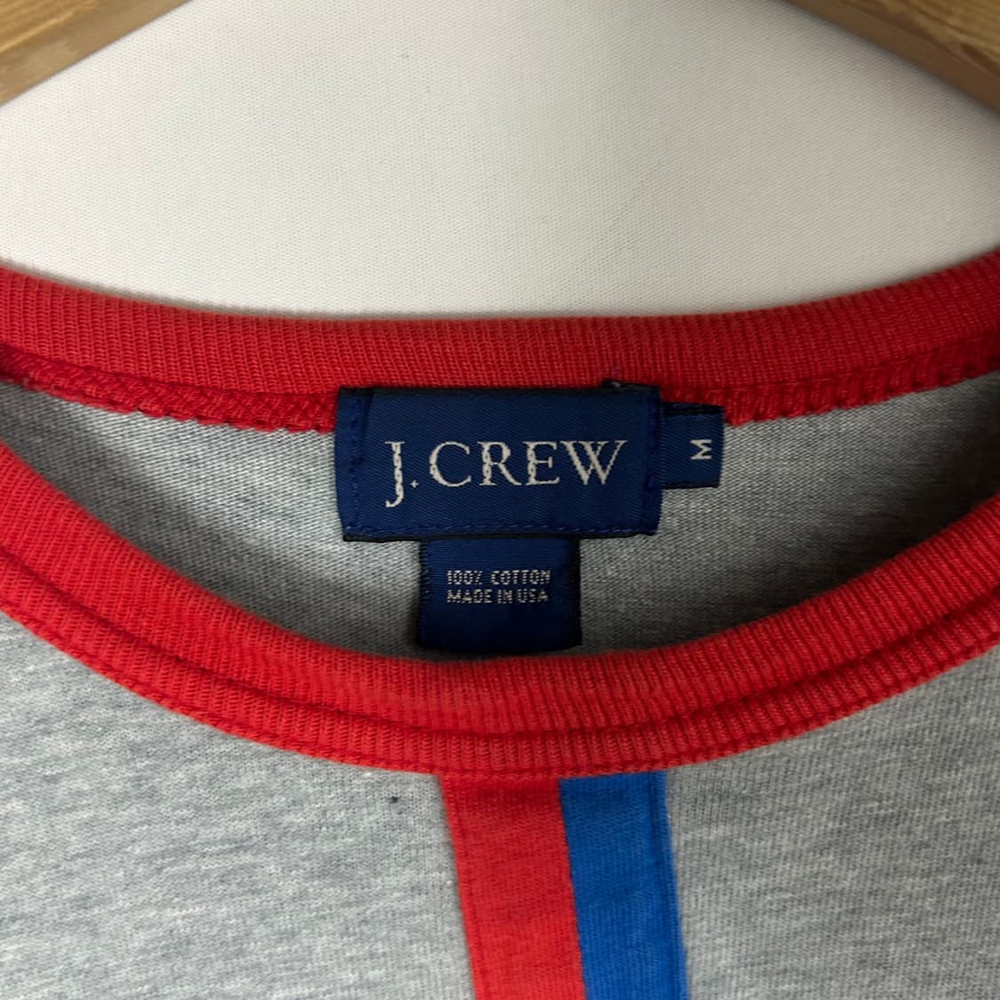 [J.CREW] 90's USA 제이크루 링거 헨리넥 반팔티셔츠 상품이미지4
