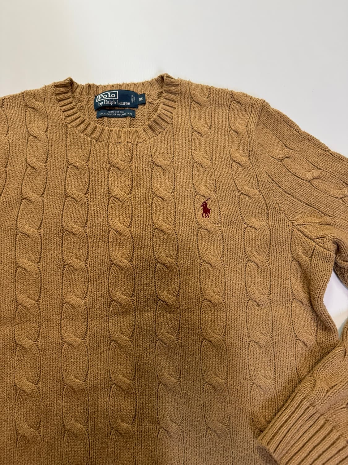 폴로랄프로렌 꽈배기 베이지 니트(M 사이즈) 상품이미지2