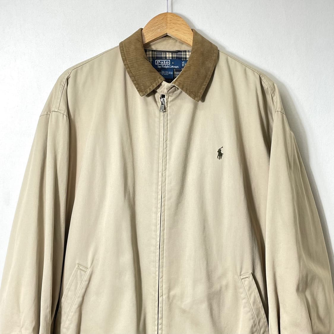폴로 카라 배색 블루종 자켓 L XL 상품이미지2