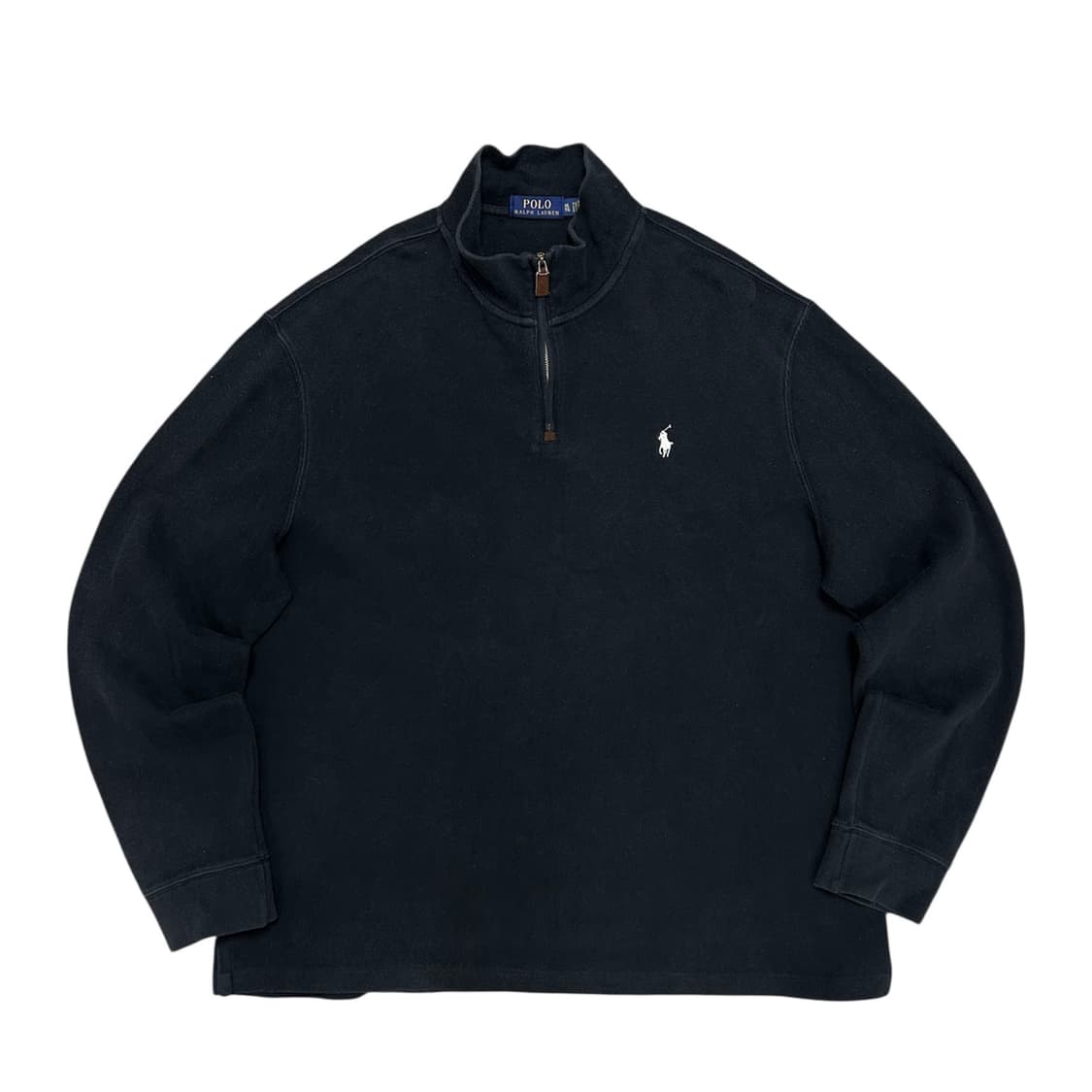 폴로 하프집업 블랙 코튼니트(XLT) 상품이미지1