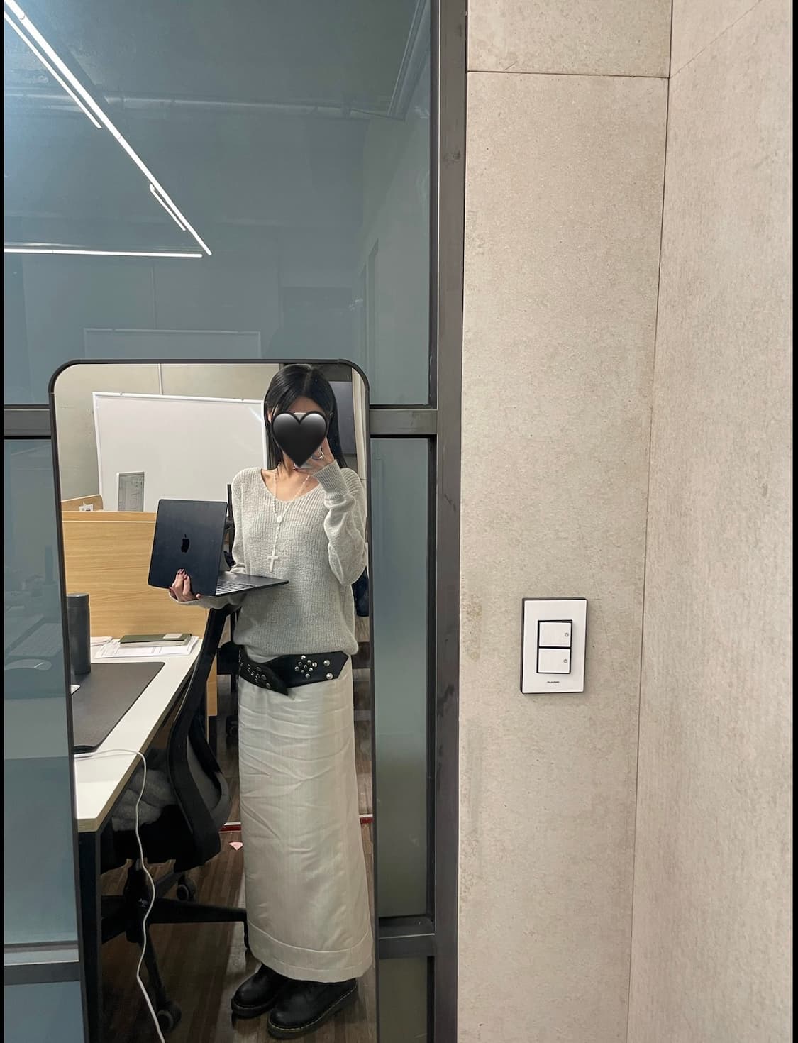 Dared | GLITTER STRIPE MAXI SKIRT (S) 상품이미지4
