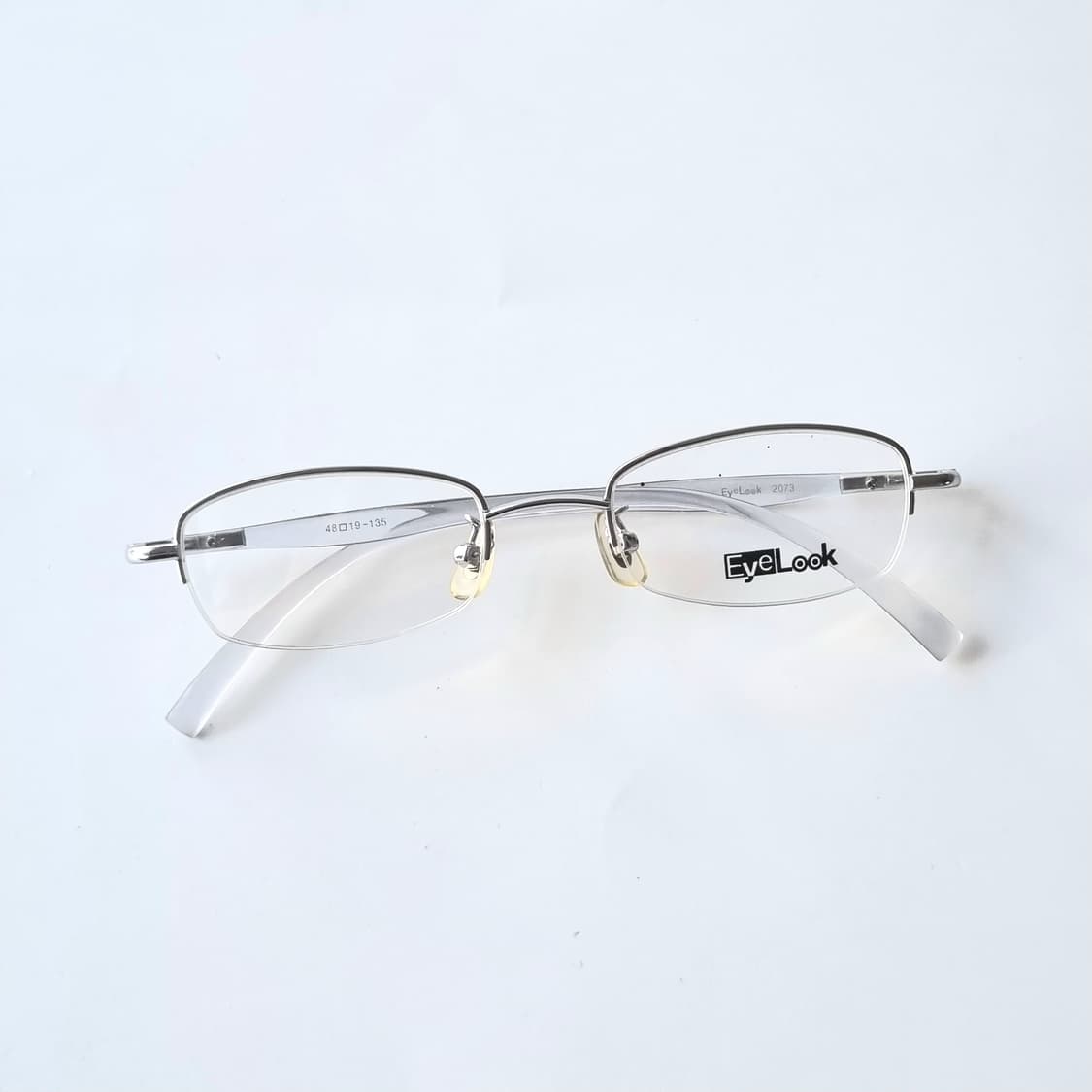 데드스탁 빈티지 실버 메탈 하프림 안경테 776 상품이미지8