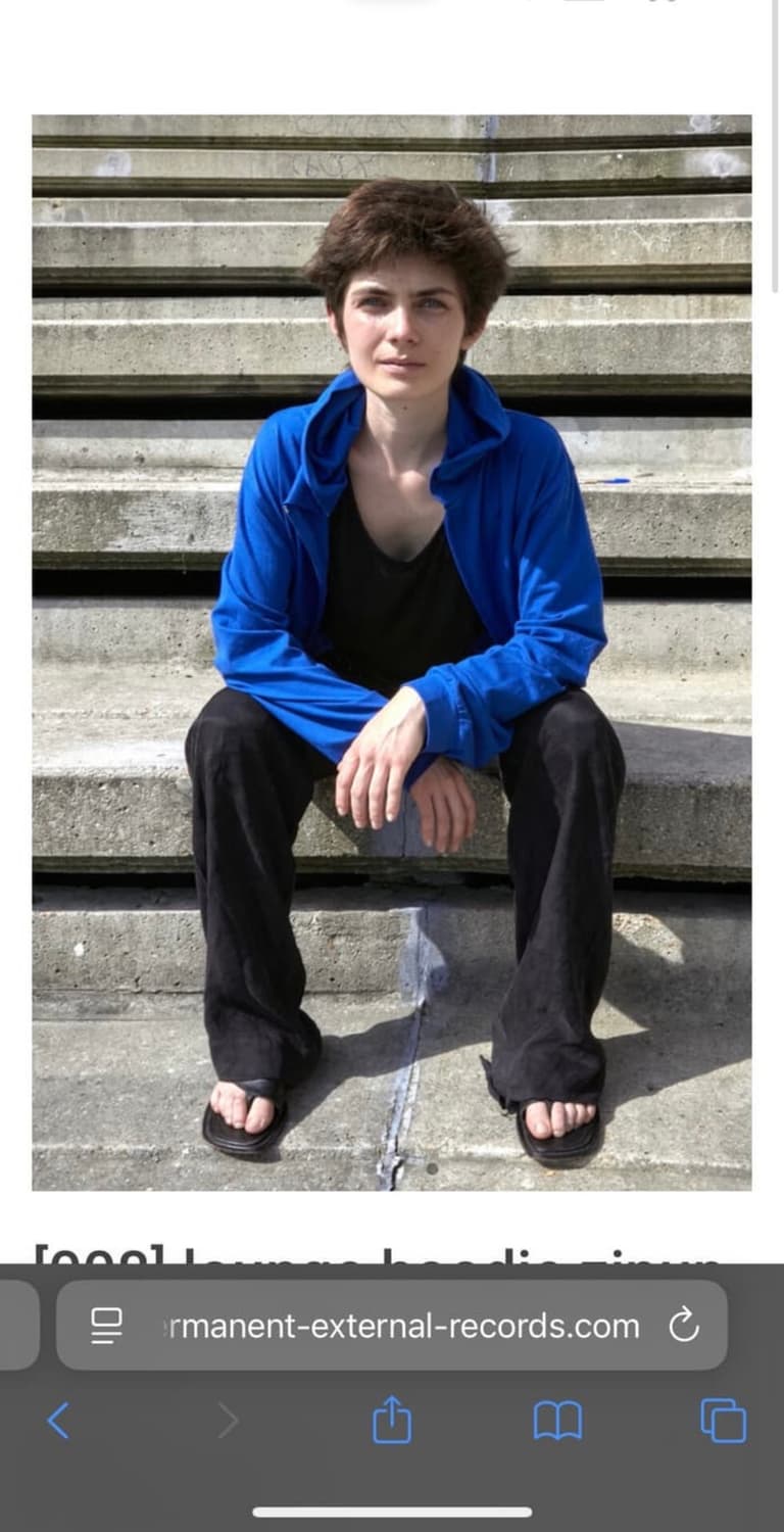 머듈 후드집업 블루 3사이즈 상품이미지1