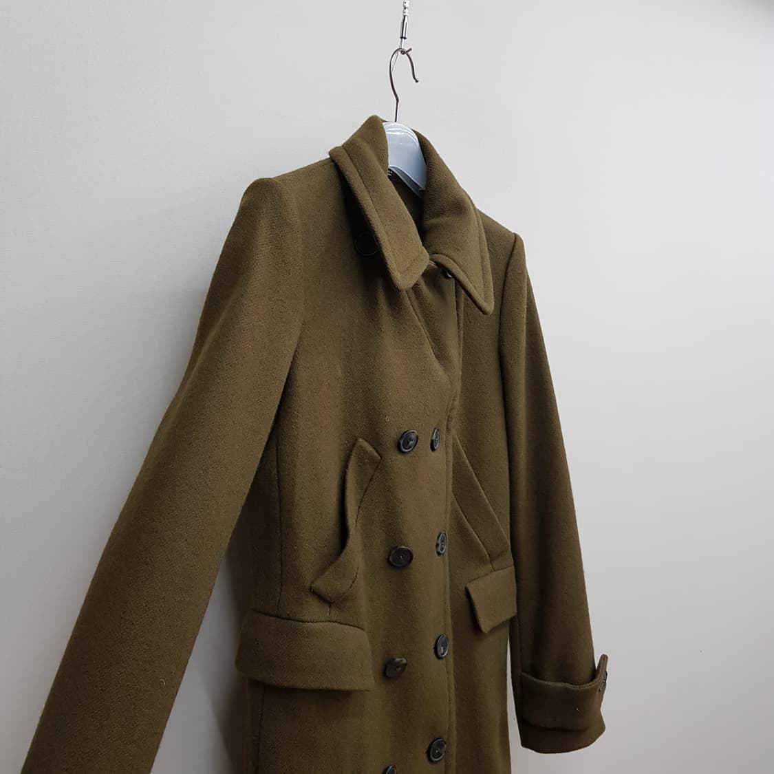 띠어리 THEORY 카라넥 더블 버튼 코트 P사이즈 상품이미지4
