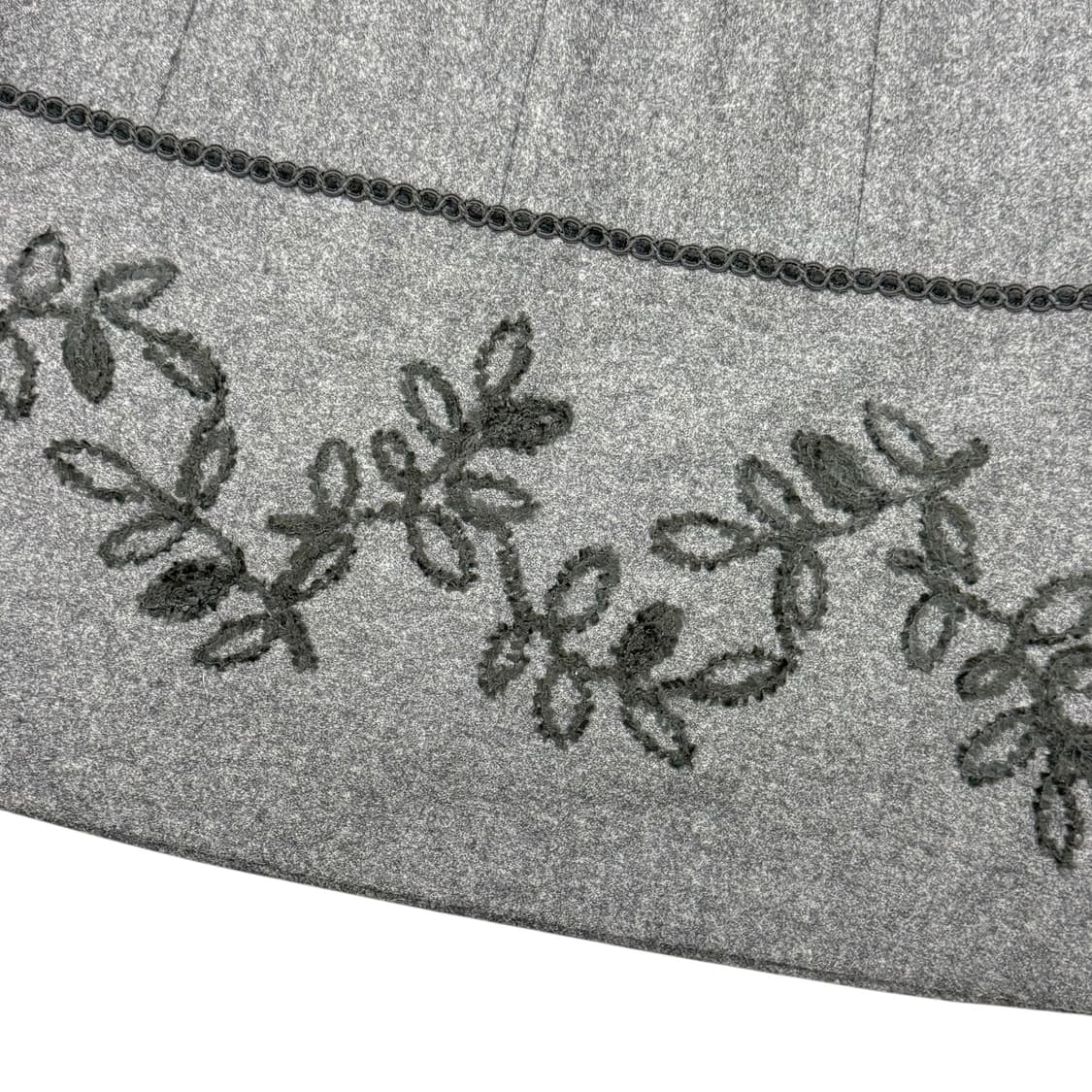 JPN 그레이 자수 울 롱스커트 상품이미지4