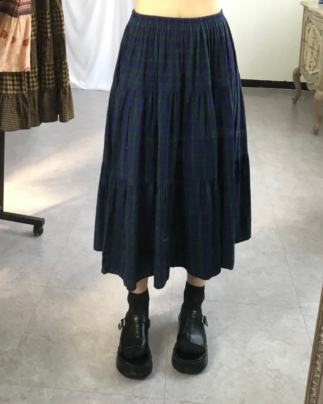 Check pattern skirt 상품이미지6