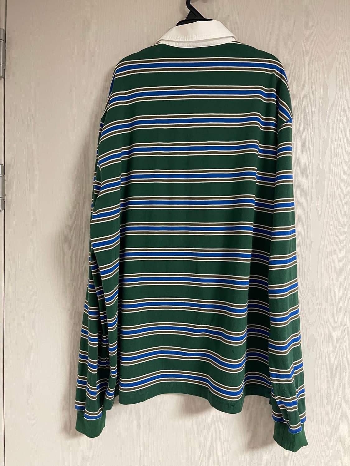 2025SS 넌블랭크 스트라이프 럭비 티셔츠 그린XL 상품이미지5