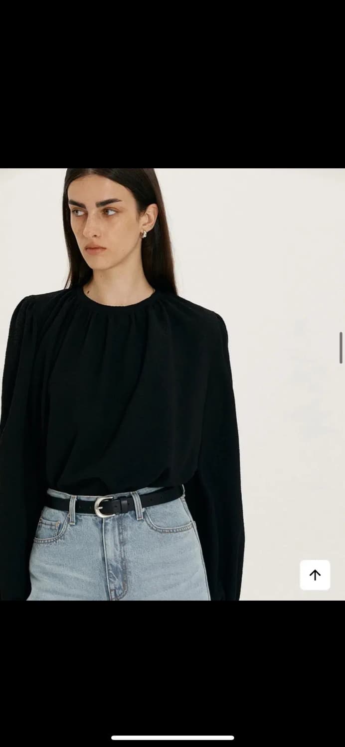 던스트 셔링 볼륨 블라우스 m 상품이미지3