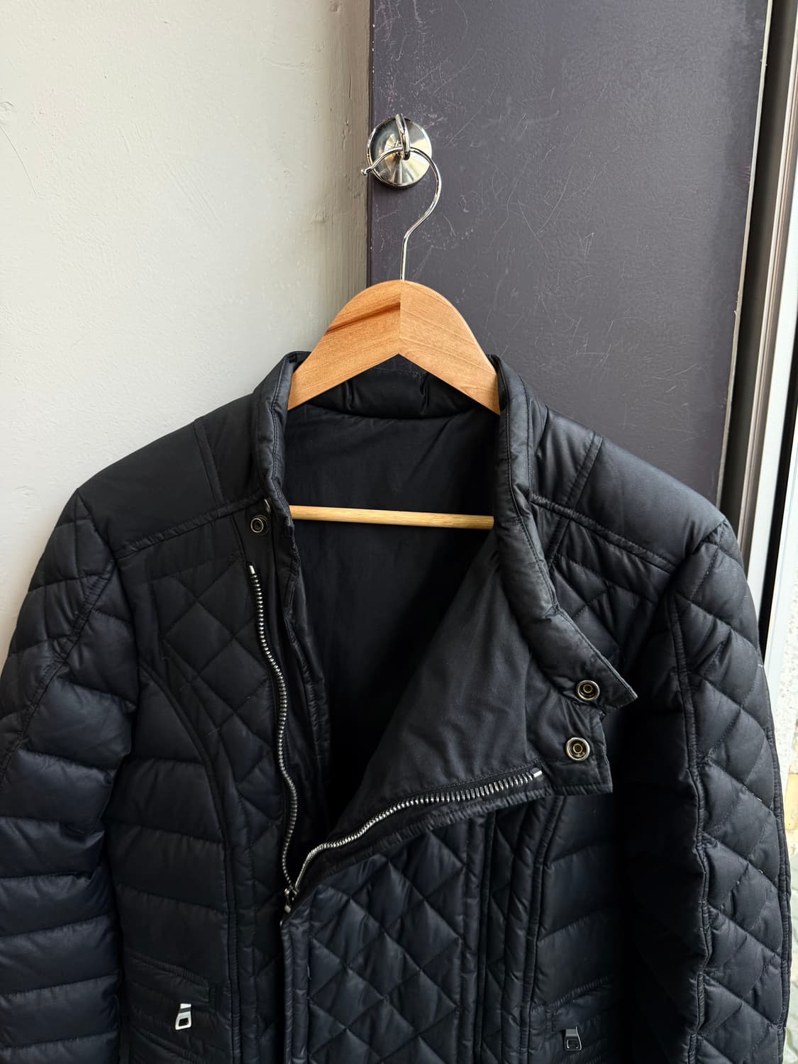 48/ 발망 나일론 퀄팅패딩 바이커 자켓 상품이미지6