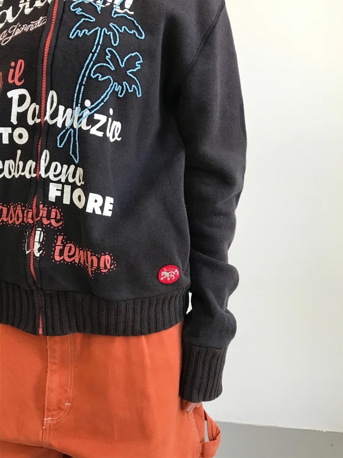 BUONA GORIATA Graphic Knit Zip Jacket 상품이미지3