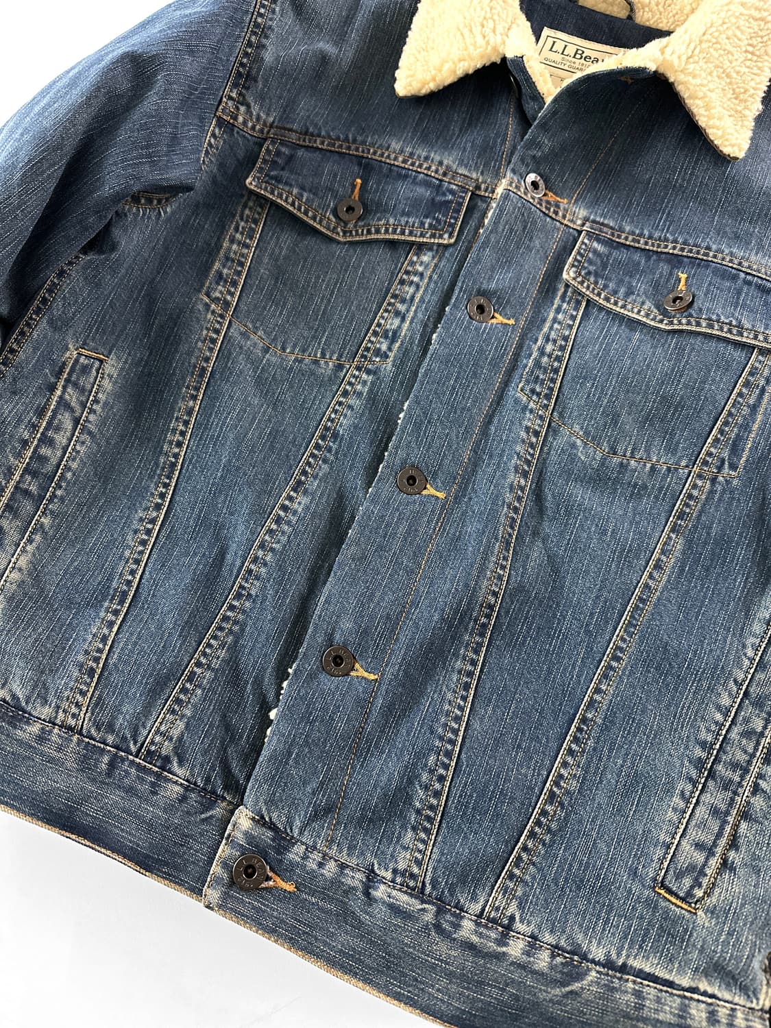 90~00s 빈티지 엘엘빈 쉐르파 데님 트러커 자켓 상품이미지5