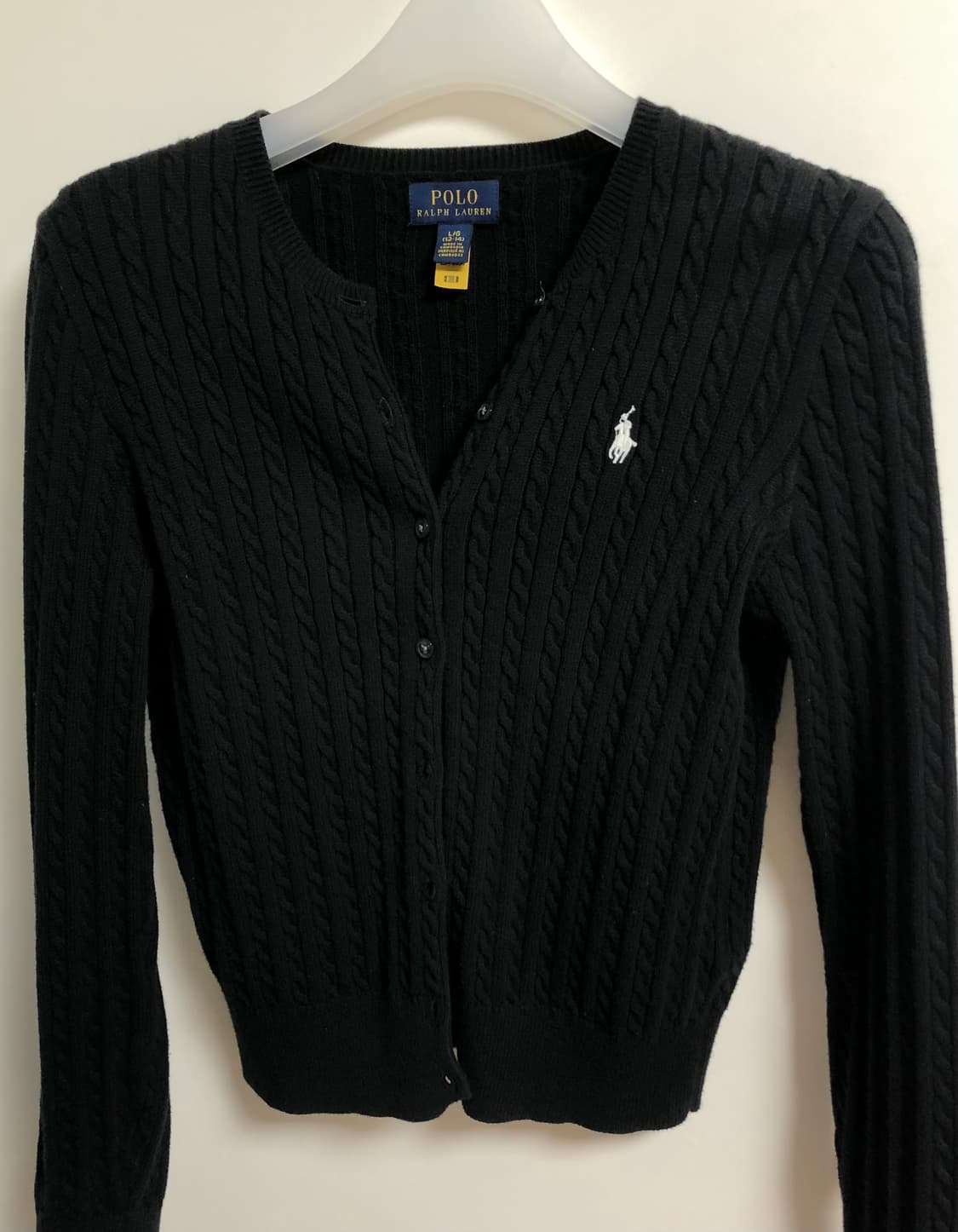 폴로 랄프로렌 케이블 니트 가디건 블랙 (L size) 상품이미지1